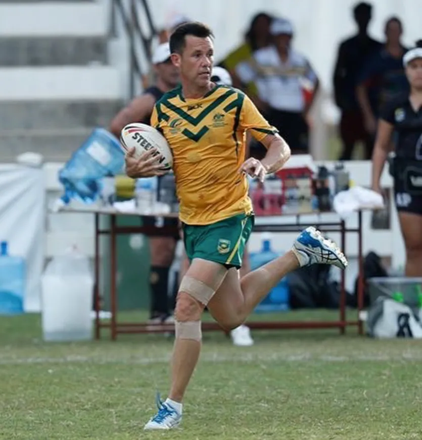 Troy Morgan representing Australia in Touch Football